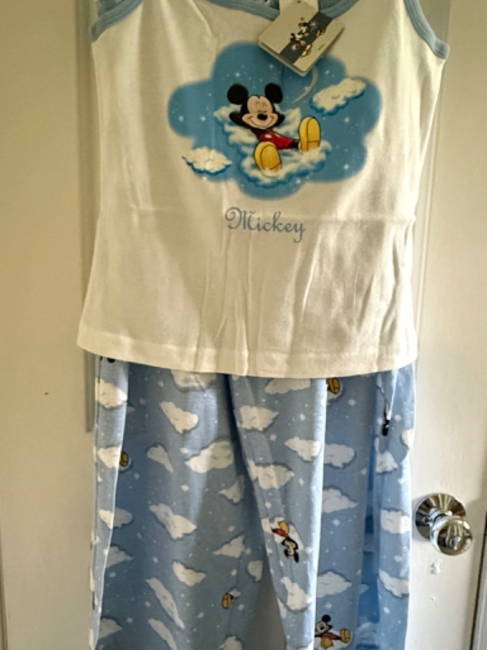 NEW "DISNEY MICKEY " 2 PC PJS': TANK TOP W/ LONG PANT. SIZE XL GIRL - Picture 4 of 4